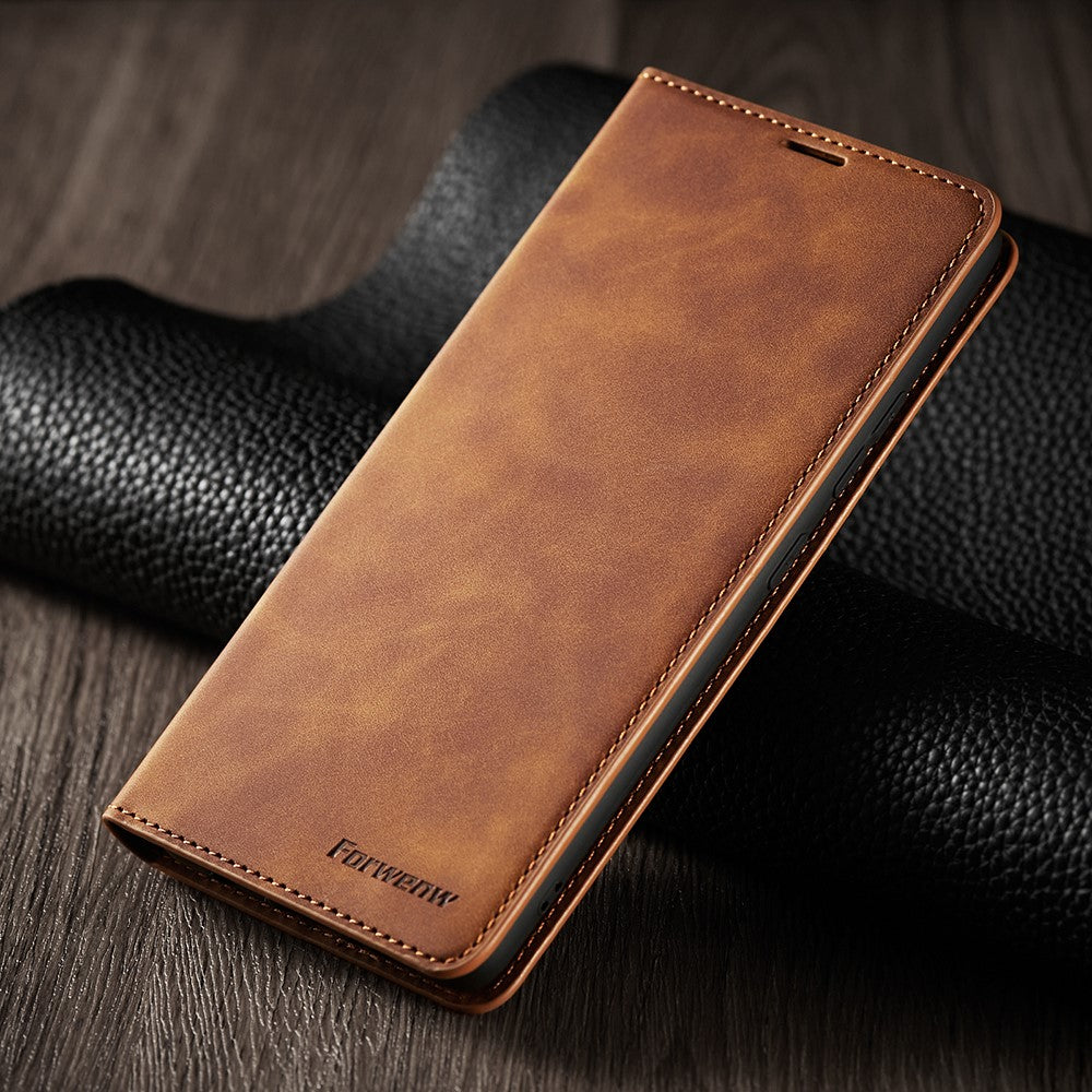 FORWENW for Samsung Galaxy A42 5G Fantasy Series Silky Touch Leather Wallet Case