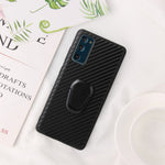 For Samsung Galaxy S20 FE 4G/5G/S20 Lite/S20 FE 2022 PU Leather Coated Phone Cover Shell + Ring-Shape Kickstand