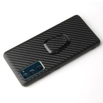 For Samsung Galaxy S20 FE 4G/5G/S20 Lite/S20 FE 2022 PU Leather Coated Phone Cover Shell + Ring-Shape Kickstand
