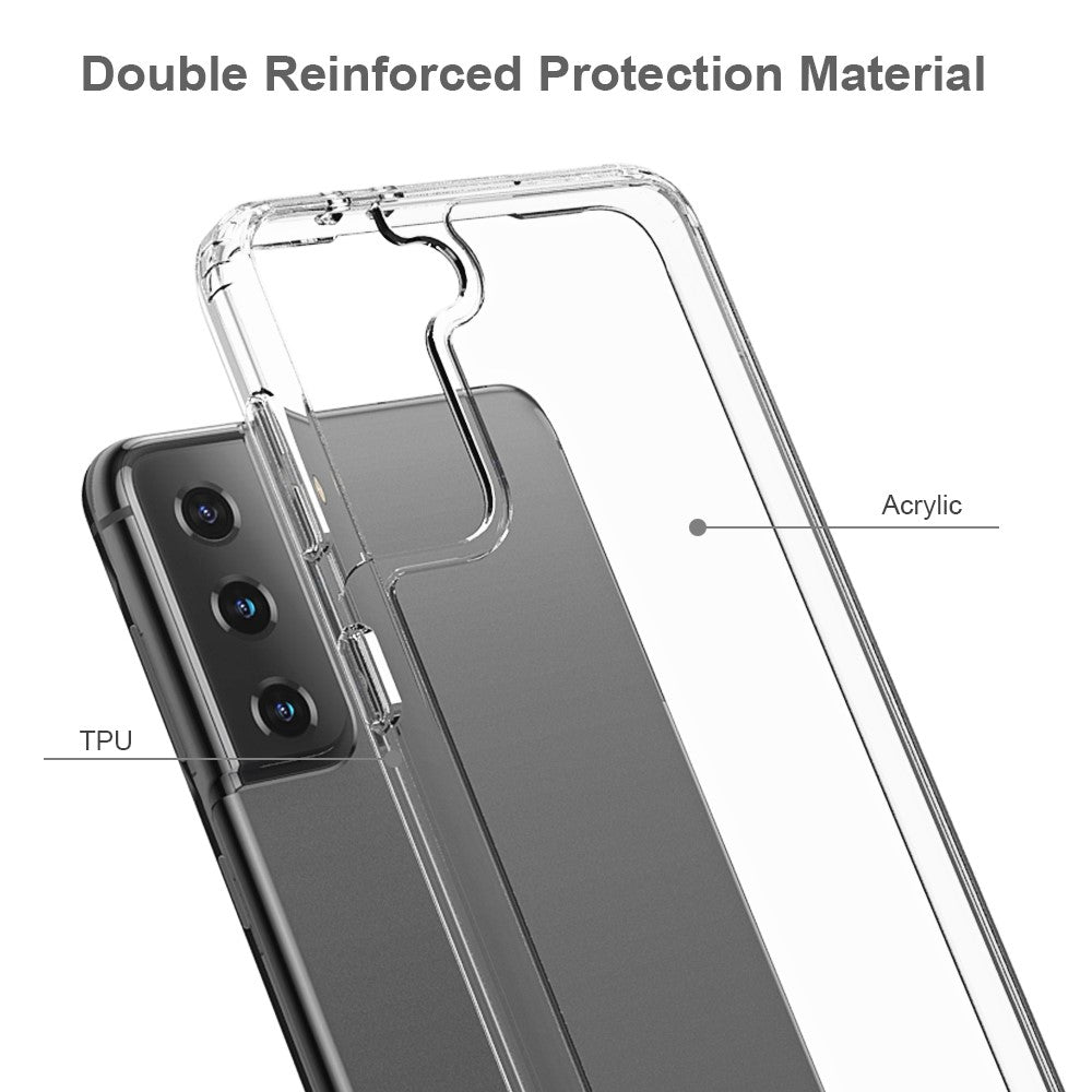 Akryl + TPU Hybrid Ridsefast Krystalklar Cover til Samsung Galaxy S21+ 5G
