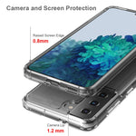 Crystal Clear Anti-scratch Transparent Acrylic + TPU Hybrid Case for Samsung Galaxy S21 4G/5G
