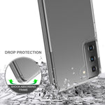 Crystal Clear Anti-scratch Transparent Acrylic + TPU Hybrid Case for Samsung Galaxy S21 4G/5G