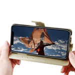 Crazy Horse Plånboksfodral i Läder med Rem till Samsung Galaxy A12/M12