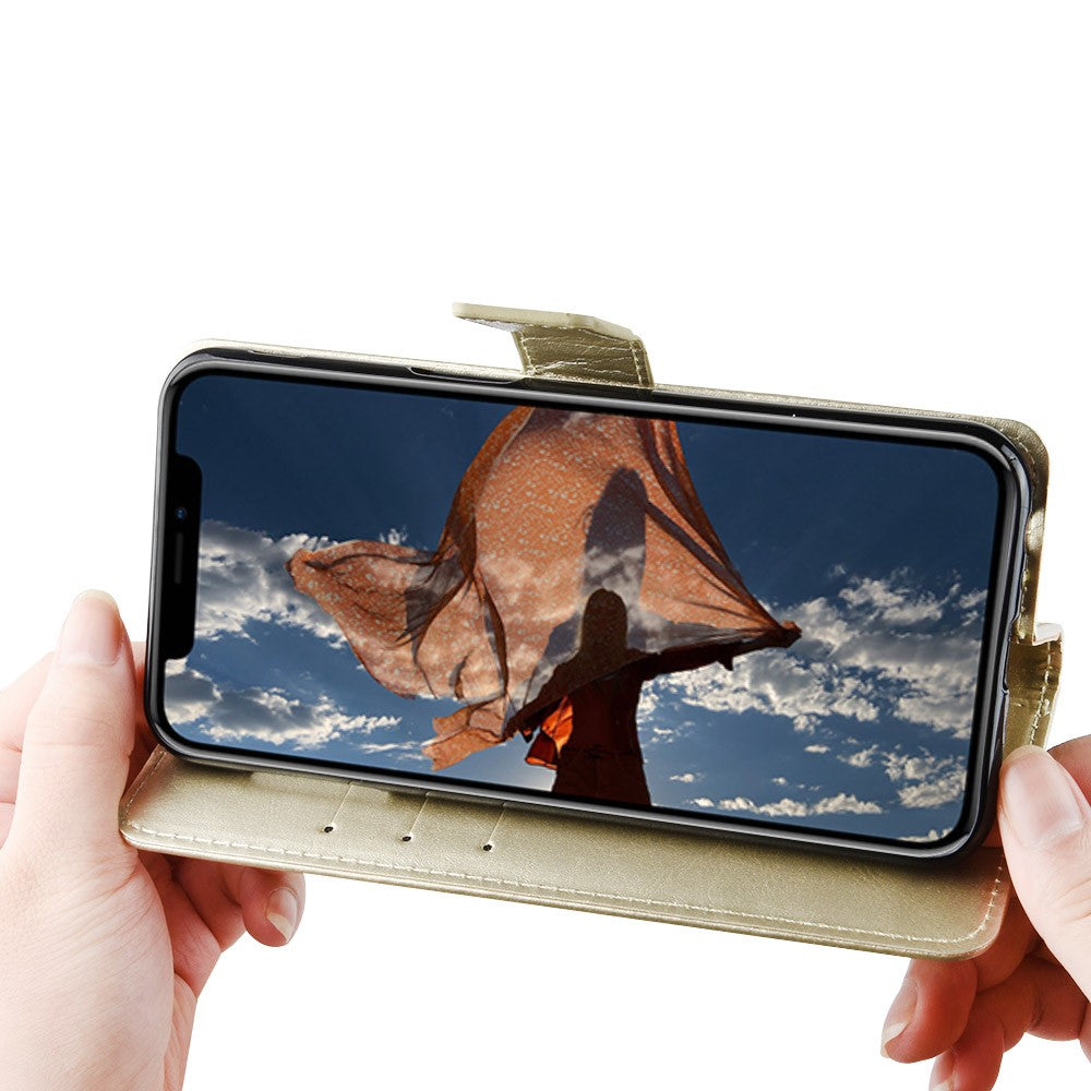 Crazy Horse Plånboksfodral i Läder med Rem till Samsung Galaxy A12/M12