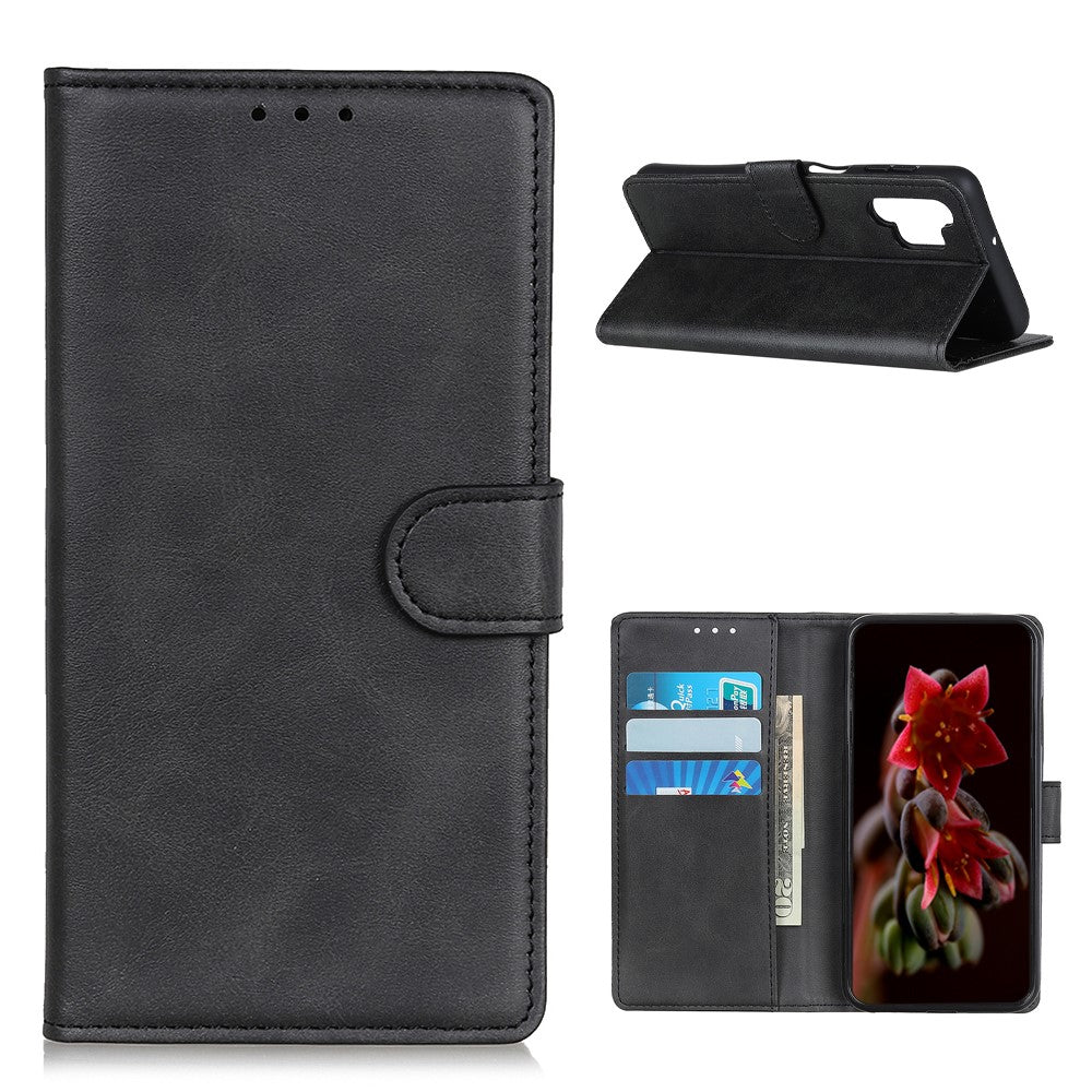Mobiltelefon Cover Tegnebog Stativ til Samsung Galaxy A32 5G / M32 5G PU Læder Telefon Beskyttelsesetui