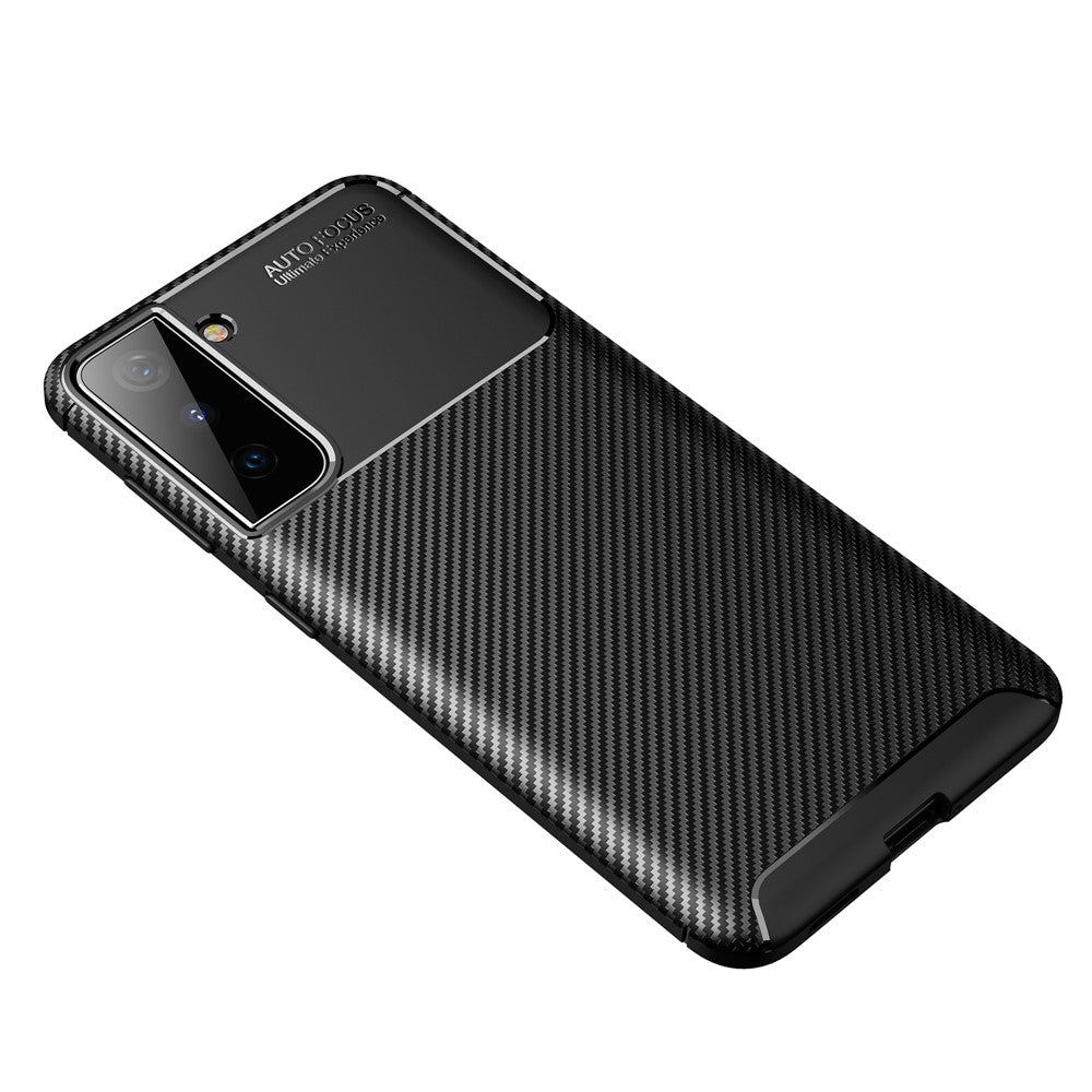 Shock Absorption Carbon Fiber TPU Phone Protector Case for Samsung Galaxy S21 4G/5G Cell Phone Accessory