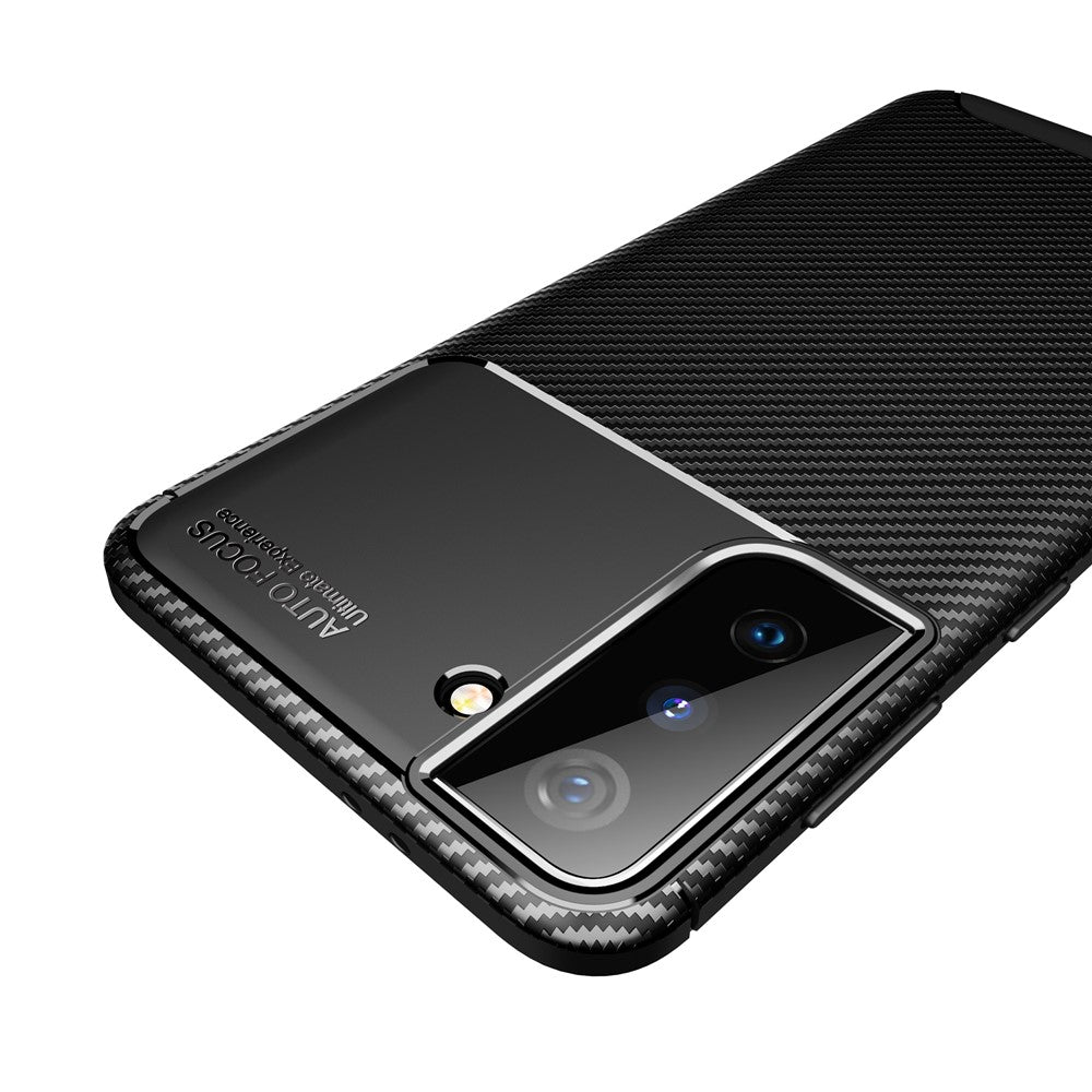Shock Absorption Carbon Fiber TPU Phone Protector Case for Samsung Galaxy S21 4G/5G Cell Phone Accessory