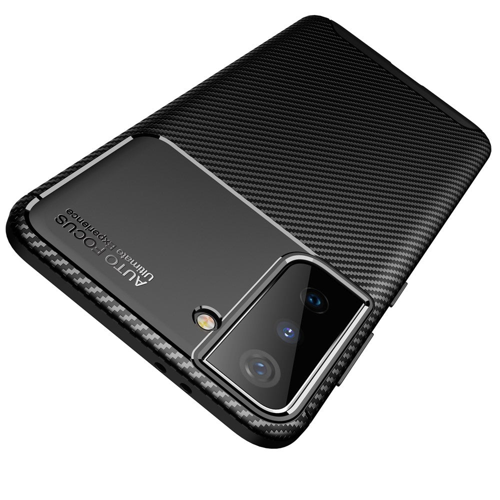 Shock Absorption Carbon Fiber TPU Phone Protector Case for Samsung Galaxy S21 4G/5G Cell Phone Accessory
