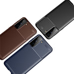 Shock Absorption Carbon Fiber TPU Phone Protector Case for Samsung Galaxy S21 4G/5G Cell Phone Accessory