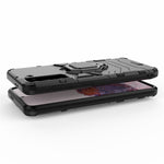 PC + TPU Combo Hybrid Case with Ring Holder Kickstand for Samsung Galaxy S21 4G/5G