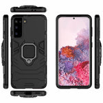 PC + TPU Combo Hybrid Case with Ring Holder Kickstand for Samsung Galaxy S21 4G/5G