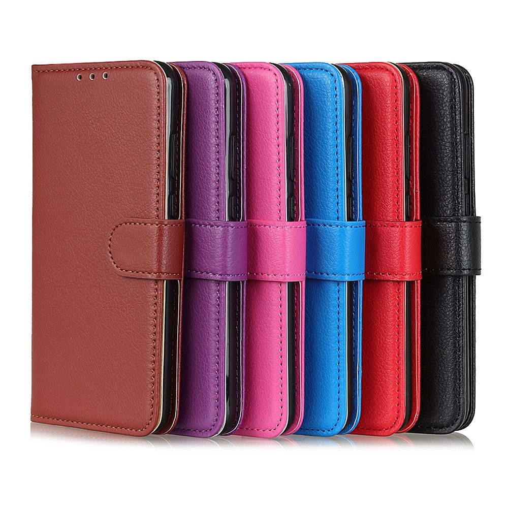 For Samsung Galaxy A32 5G / M32 5G Classic Litchi Texture Leather Phone Case with Wallet + Stand