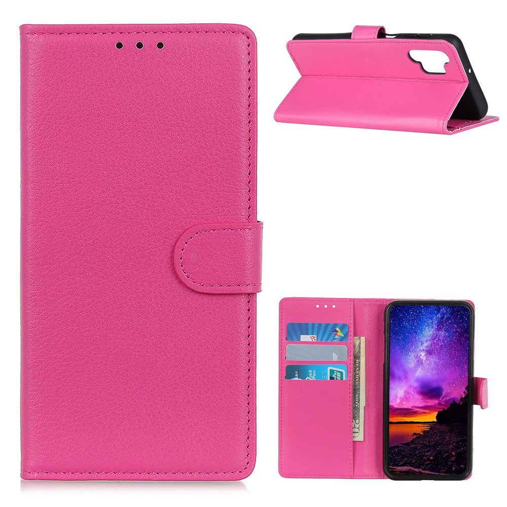 For Samsung Galaxy A32 5G / M32 5G Classic Litchi Texture Leather Phone Case with Wallet + Stand