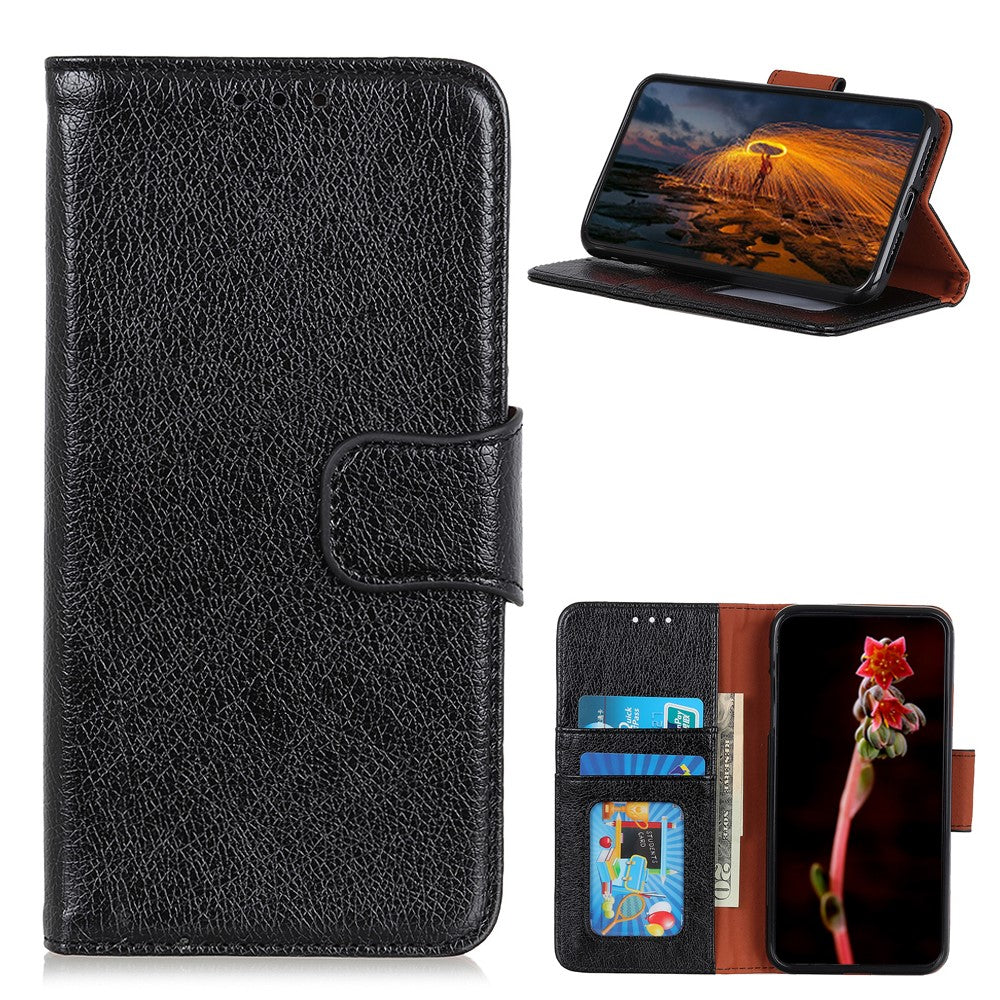 Nappa Texture Split Leather Case for Samsung Galaxy A32 5G / M32 5G, Wallet Stand Shockproof Protective Cover