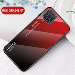 TPU-ram + härdat glas i färgtonat mönster för mobilmobiler till Samsung Galaxy A12
