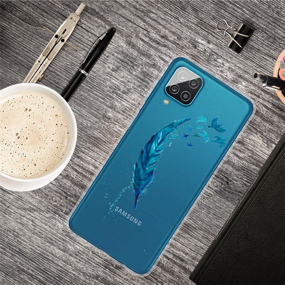 Mönstrat flexibelt TPU-skyddsskal för Samsung Galaxy A12