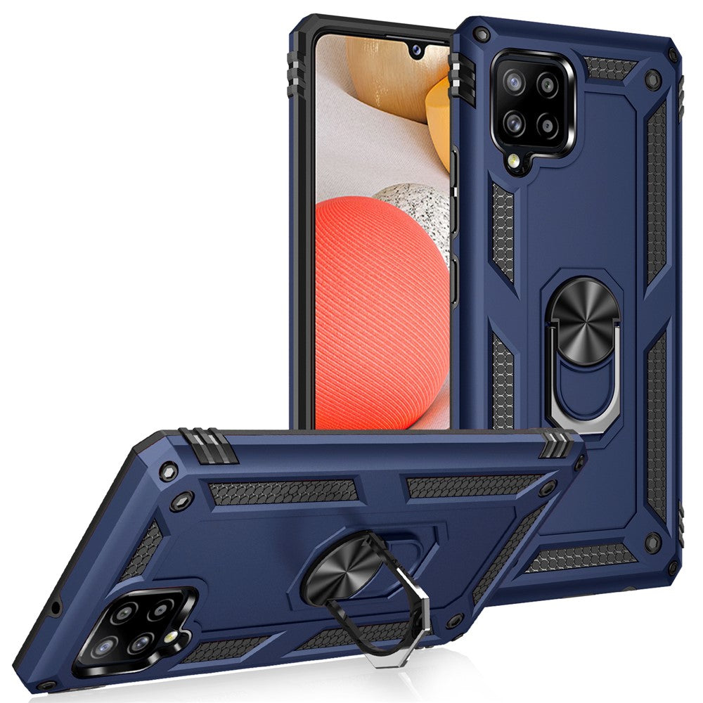Ring Kickstand for Samsung Galaxy A42 5G Hybrid PC + TPU Anti-drop Phone Shell