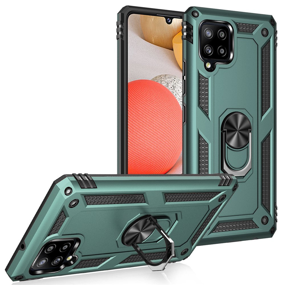 Ring Kickstand for Samsung Galaxy A42 5G Hybrid PC + TPU Anti-drop Phone Shell