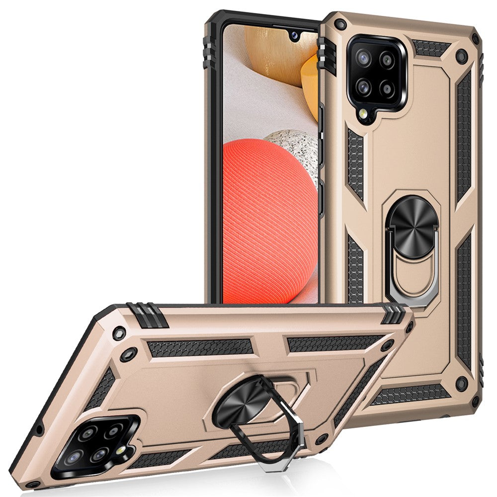 Ring Kickstand for Samsung Galaxy A42 5G Hybrid PC + TPU Anti-drop Phone Shell