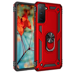 Hybrid PC + TPU Anti-drop Phone Shell with Ring Kickstand for Samsung Galaxy S21 4G/5G