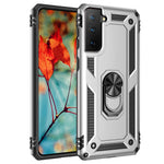Hybrid PC + TPU Anti-drop Phone Shell with Ring Kickstand for Samsung Galaxy S21 4G/5G