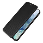 For Samsung Galaxy S21+ Leather Shell Carbon Fiber Auto-absorbed Card Holder Case