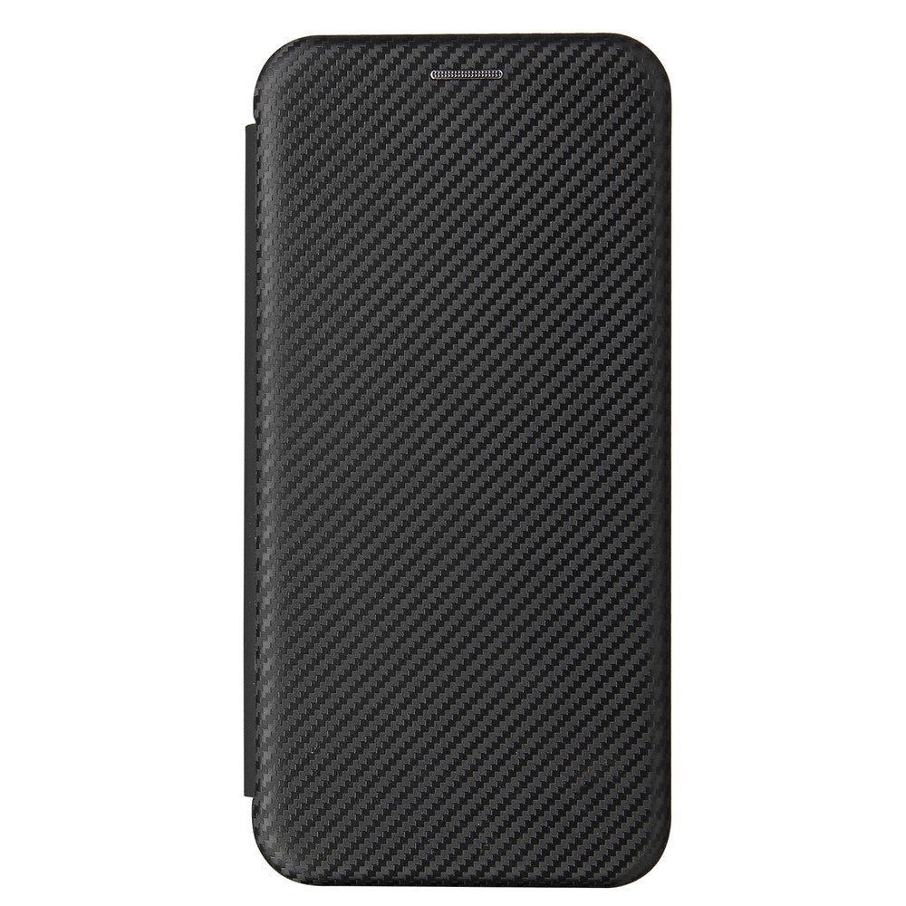 For Samsung Galaxy S21+ Leather Shell Carbon Fiber Auto-absorbed Card Holder Case