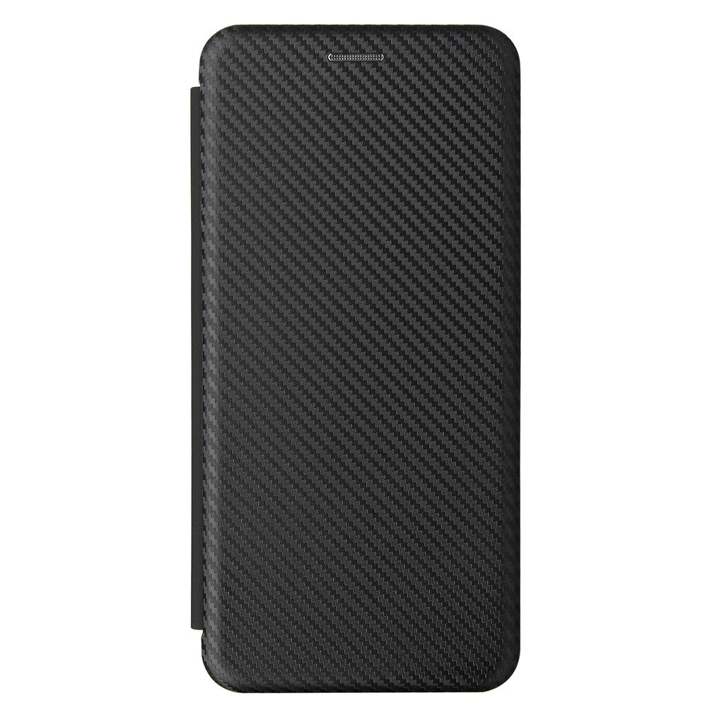 Carbon Fiber Leather Auto-absorbed Case with Card Holder for Samsung Galaxy A32 5G / M32 5G