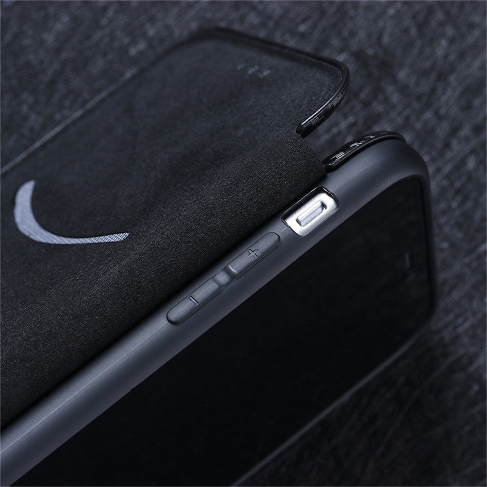 Carbon Fiber Texture Leather Case Auto-absorbed Stand Cover for Samsung Galaxy A02s (166.5mm)