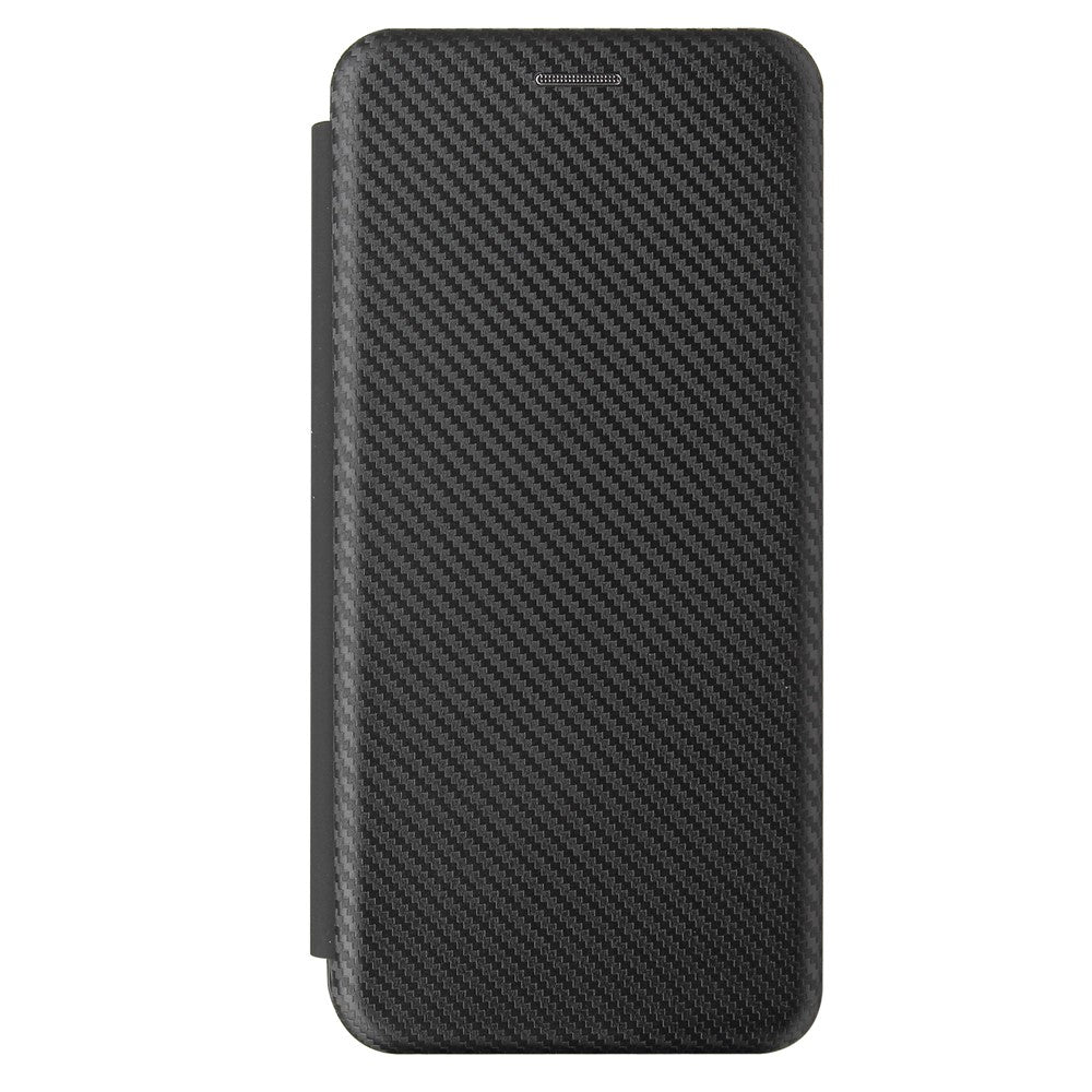 Carbon Fiber Texture Leather Case Auto-absorbed Stand Cover for Samsung Galaxy A02s (166.5mm)