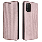Carbon Fiber Texture Leather Case Auto-absorbed Stand Cover for Samsung Galaxy A02s (166.5mm)