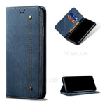 Jeans Cloth Texture Leather Case for Samsung Galaxy S21 Ultra 5G Wallet Stand Phone Cover