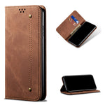 Jeans Cloth Texture Leather Case for Samsung Galaxy S21 Ultra 5G Wallet Stand Phone Cover
