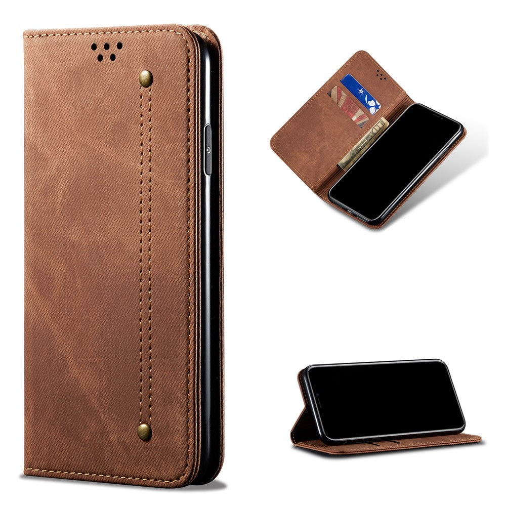 Jeans Cloth Texture Leather Case for Samsung Galaxy S21 Ultra 5G Wallet Stand Phone Cover