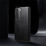 Waxy Crazy Horse Tekstur TPU + PU Læder Cover til Samsung Galaxy S21 4G/5G