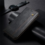 Waxy Crazy Horse Tekstur TPU + PU Læder Cover til Samsung Galaxy S21 4G/5G