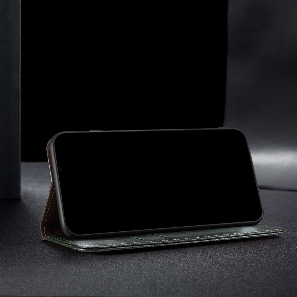 Waxy Crazy Horse Tekstur TPU + PU Læder Cover til Samsung Galaxy S21 4G/5G
