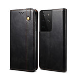 Vaxig Crazy Horse-textur TPU + PU-läderskal till Samsung Galaxy S21 Ultra 5G
