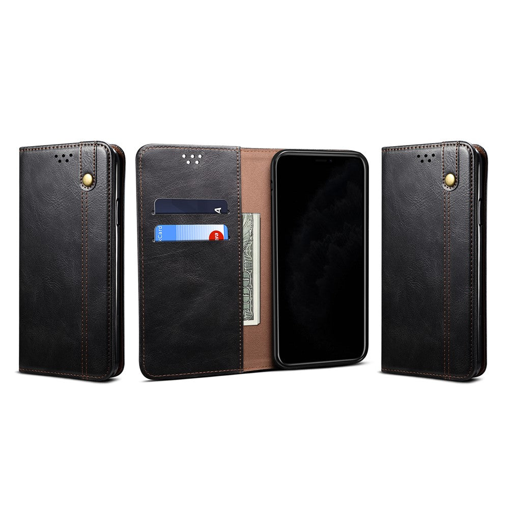 Vaxig Crazy Horse-textur TPU + PU-läderskal till Samsung Galaxy S21 Ultra 5G