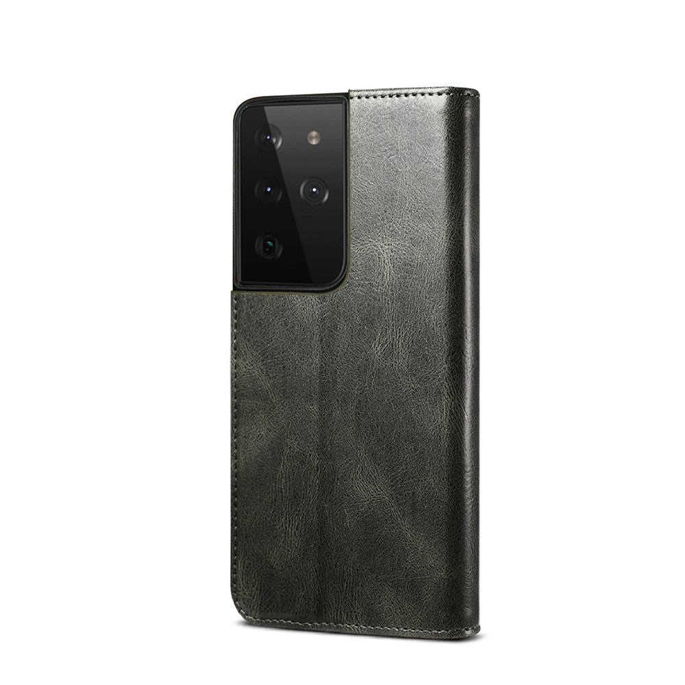 Vaxig Crazy Horse-textur TPU + PU-läderskal till Samsung Galaxy S21 Ultra 5G