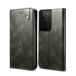 Vaxig Crazy Horse-textur TPU + PU-läderskal till Samsung Galaxy S21 Ultra 5G