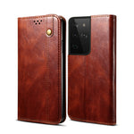 Vaxig Crazy Horse-textur TPU + PU-läderskal till Samsung Galaxy S21 Ultra 5G