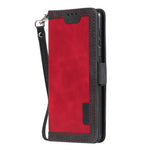 Retro Style Splicing Leather Cover for Samsung Galaxy S21 4G/5G Wallet Case