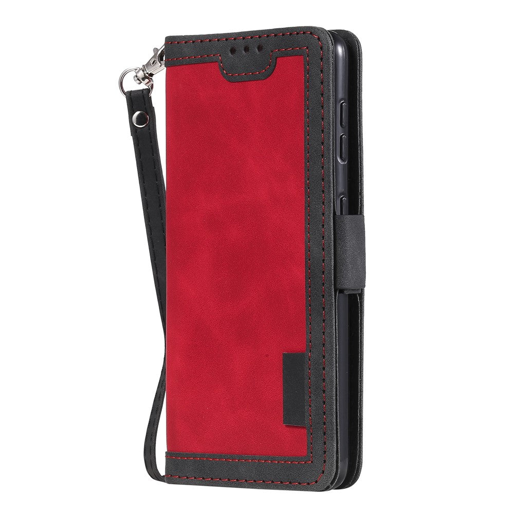 Retro Style Splicing Leather Cover for Samsung Galaxy S21 4G/5G Wallet Case