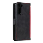 Retro Style Splicing Leather Cover for Samsung Galaxy S21 4G/5G Wallet Case