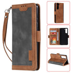 Retro Style Splicing Leather Cover for Samsung Galaxy S21 4G/5G Wallet Case