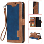 Retro Style Splicing Leather Cover for Samsung Galaxy S21 4G/5G Wallet Case