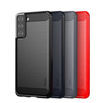 MOFI Carbon Fiber Texture TPU Back Phone Case for Samsung Galaxy S21 4G/5G