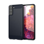MOFI Carbon Fiber Texture TPU Back Phone Case for Samsung Galaxy S21 4G/5G