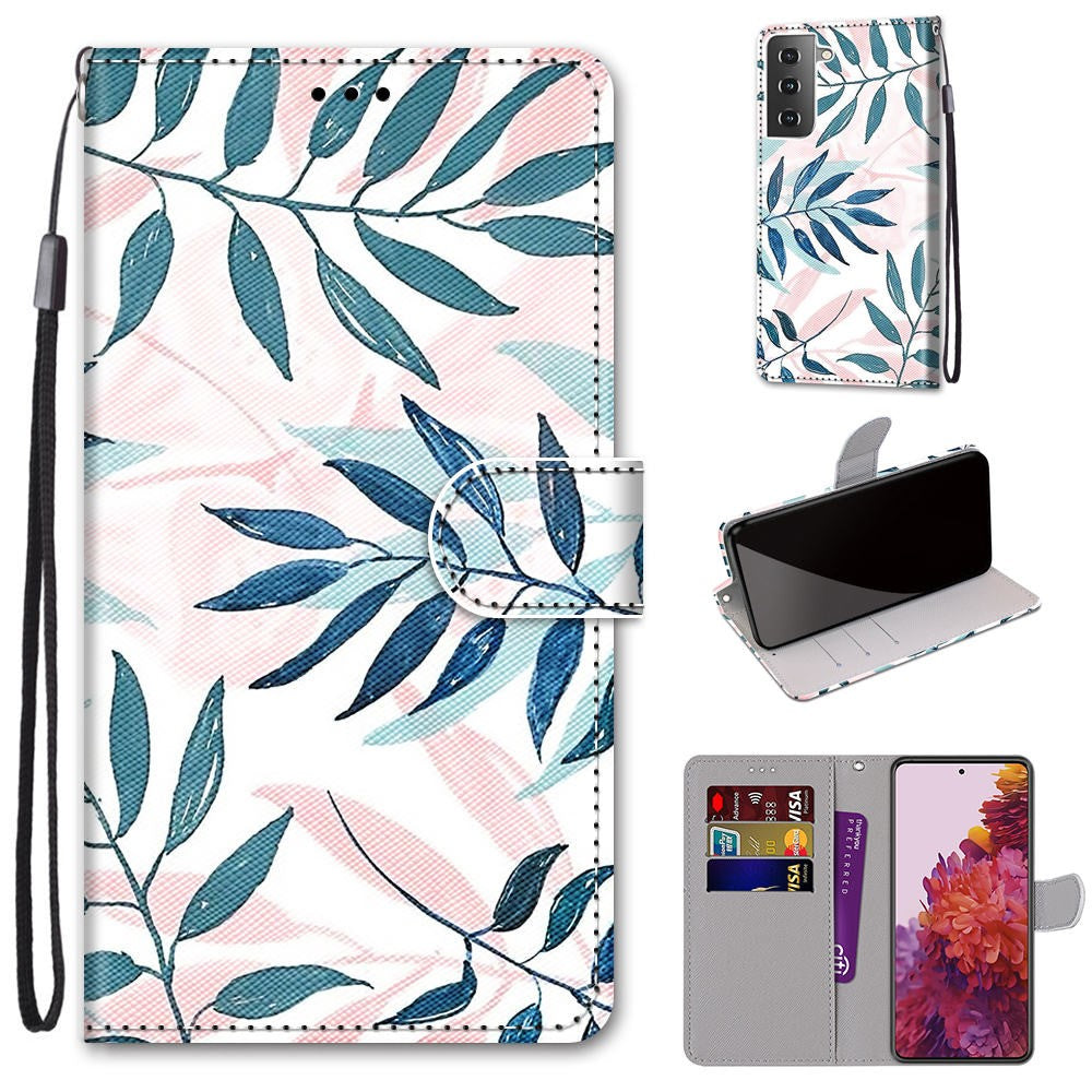 Stand Leather Case New Patterned Cover for Samsung Galaxy S21 4G/5G